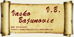 Vasko Bajunović vizit kartica